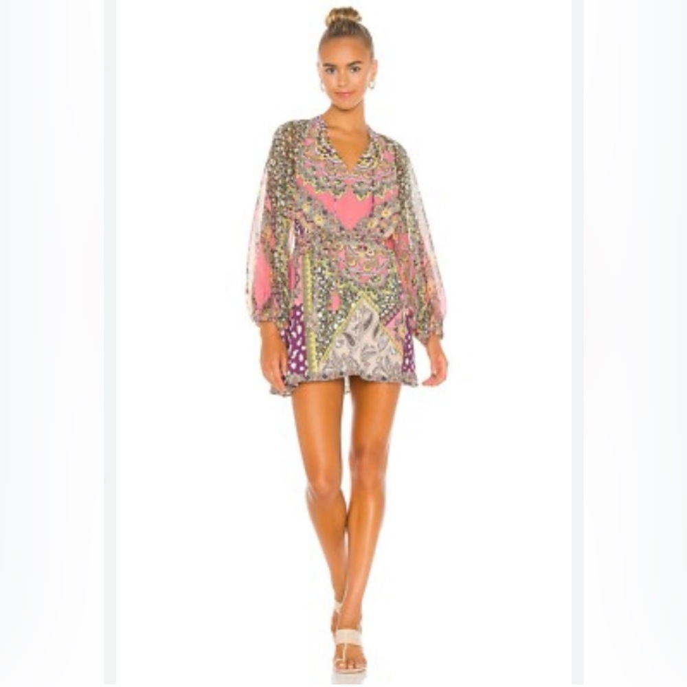 Alice + Olivia Lillian Paisley Mini Dress